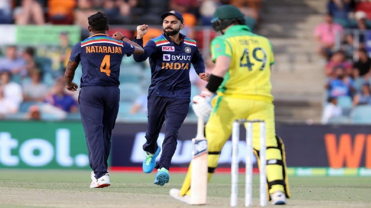 Tamil Nadu Natarajan takes first wicket in international cricket