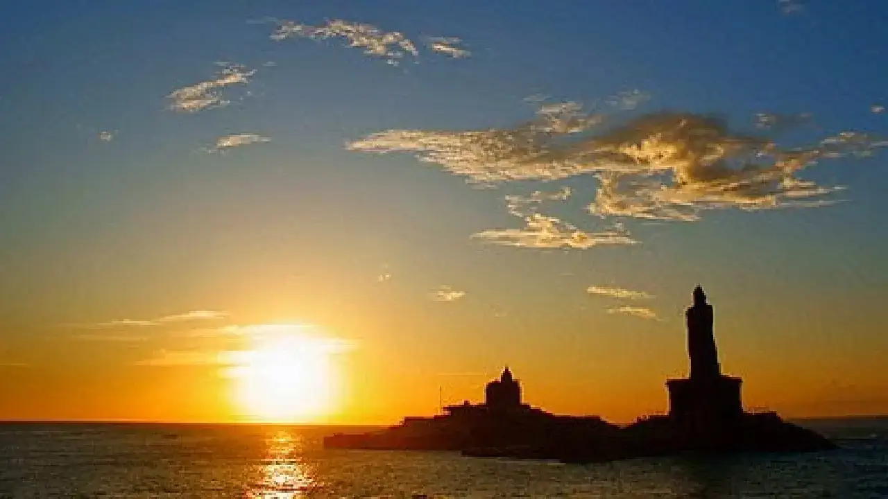 Kanyakumari in the wake of the sun