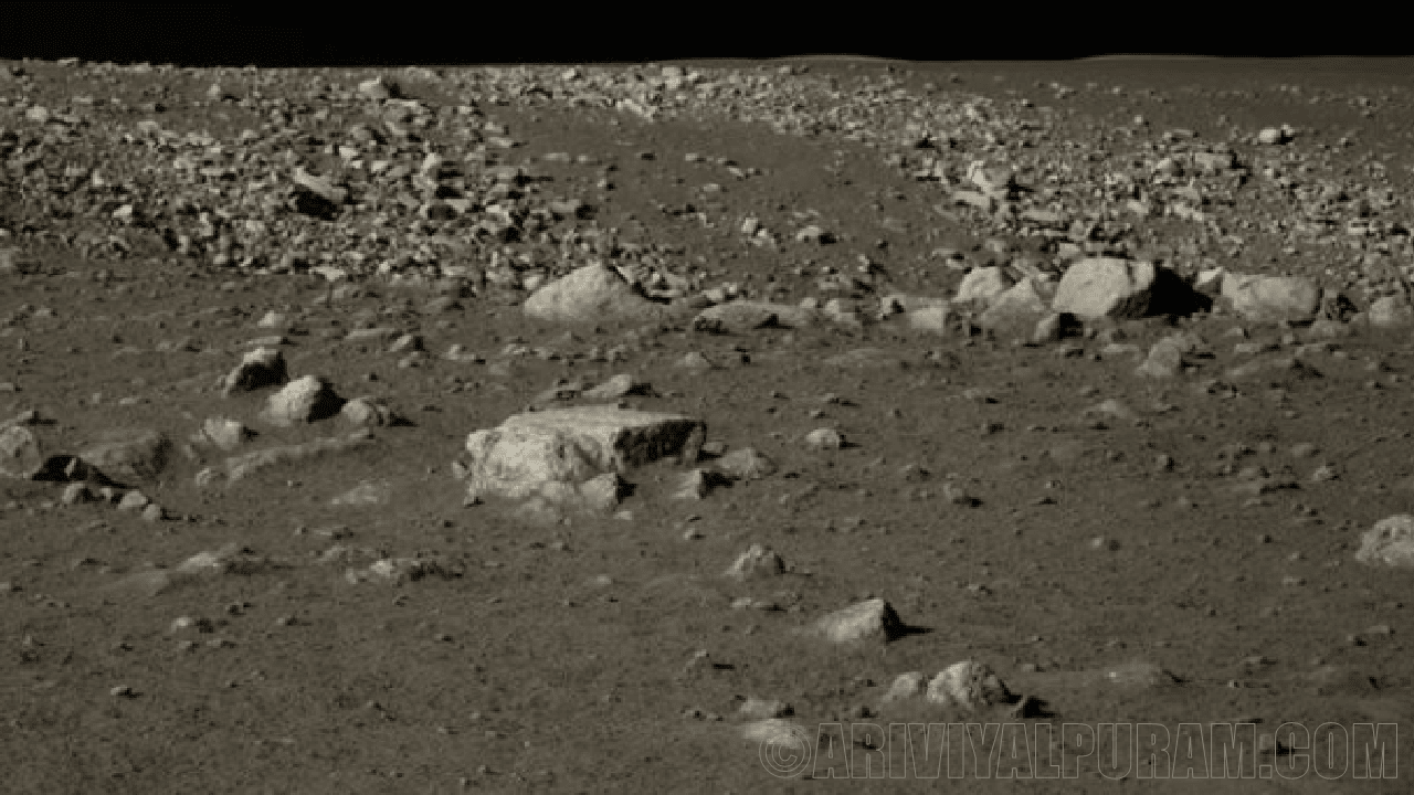 Granite in the moon surface