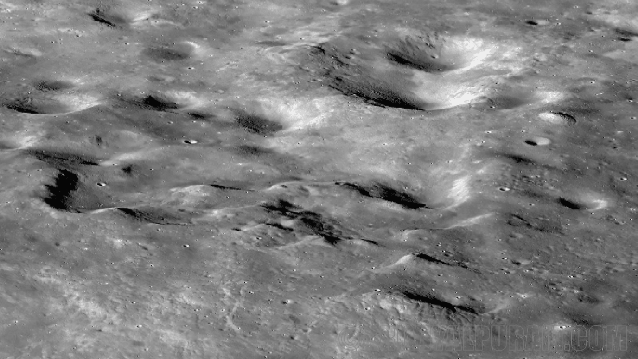 Granite in the moon surface